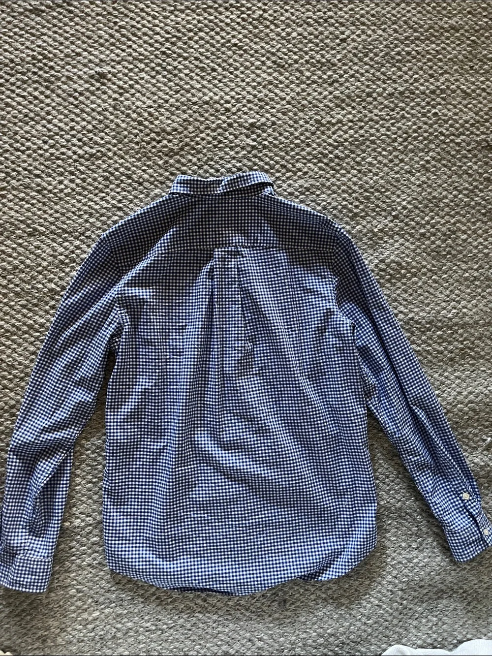 Ralph Lauren Navy and White Gingham Button-Down Shirt